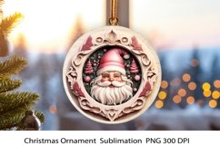 Christmas Ornament. 3D Christmas Santa Ornaments Png . Product Image 1