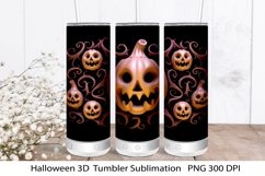 3D Halloween Tumbler Wrap Sublimation. Tumbler Wrap 20 oz. Product Image 1