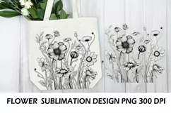 Flower Png. Flower bouquet. Wild Flowers PNG. Product Image 1