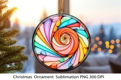 Christmas Ornament. Christmas Stained Glass Png. Product Image 1