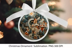 3D Christmas Ornament PNG. Christmas Quilling Png. Product Image 1