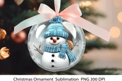 Christmas Ornament PNG. Christmas Snowman Png. Product Image 1