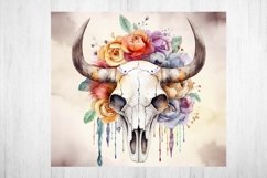 Boho Scull Tumbler Sublimation. Tumbler Wrap 20 oz Product Image 2
