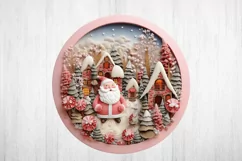 Pink Christmas Ornament PNG. Christmas Santa Png. Product Image 2
