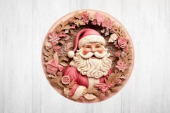 Pink Christmas Ornament PNG. Santa Handy man Png. Product Image 2