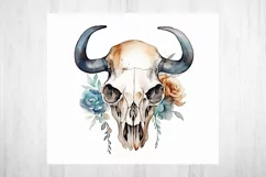 Highland Cow Scull Tumbler Sublimation. Tumbler Wrap 20 oz Product Image 2