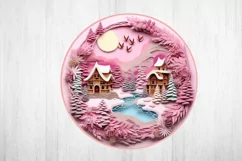 Pink Christmas Ornament PNG. Christmas Quilling Png. Product Image 2