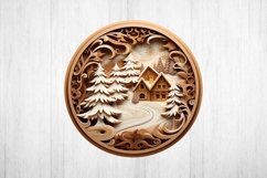 Christmas Ornament PNG. 3D Christmas .Wooden Sublimation. Product Image 2