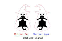 Earrings Laser Cut. Cute Ghost Laser Cut. Halloween Cute Cat Product Image 2