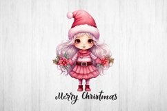 Christmas Sublimation. Christmas Gnome Girl. Pink Christmas. Product Image 2