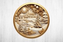 Christmas Ornament PNG. 3D Christmas Png. Wood Carving. Product Image 2