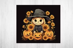 Fall Scarecrow 20 oz Skinny Tumbler PNG. Scarecrow PNG. Product Image 2