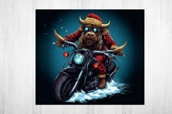 Christmas Tumbler Wrap Sublimation. Christmas Highland Cow. Product Image 2