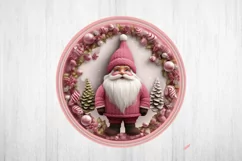 Pink Christmas Ornament PNG. Christmas Gnome Png. Product Image 2