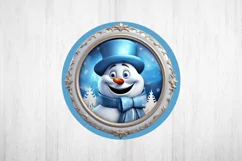 Christmas Ornament PNG.3D Christmas Snowman Png. Product Image 2