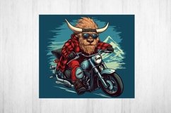 Christmas Tumbler Wrap Sublimation. Christmas Highland Cow. Product Image 2