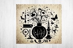 Halloween Tumbler Wrap Sublimation. Gothic Tumbler Wrap. Product Image 2