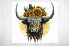 Highland Cow Tumbler Sublimation. Tumbler Wrap 20 oz Product Image 2