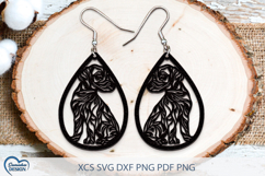 Dog Earrings Laser Cut. Dog Silhouette Laser Cut. Product Image 1