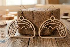 Taco Earrings Laser Cut. Food Earrings Laser Cut. Product Image 1