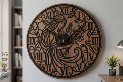 Virgo Zodiac Wall clock laser cut. Clock face. Product Image 1