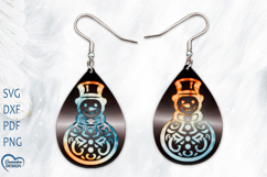 The holographic effect Engraved Christmas Snowman Laser Cut Product Image 1