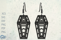 Halloween Earrings Laser Cut. Coffin Earrings Laser Cut. Product Image 1