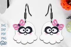 Earrings Laser Cut. Cute Ghost Laser Cut. HalloweenSVG. Product Image 1