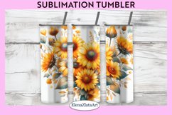 Sunflowers Tumbler Wrap | 20 oz. Straight Skinny Design Product Image 1