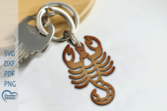 Scorpio Keychain Laser Cut. Zodiac Signs Keychain. Product Image 1