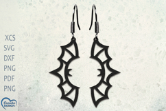 Halloween Bat Laser Cut Earrings. Product Image 1