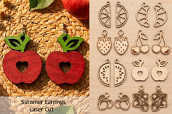 Summer Earrings Laser Cut Bundle. Food Earrings Product Image 1