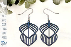 Flower Earrings Laser Cut. Boho Earrings. Product Image 1