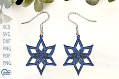 Flower Earrings Laser Cut. Boho Earrings. Product Image 1