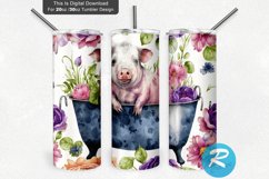 Sunflower Design,Tumbler,20oz Tumbler,20oz Skinny Tumbler,Drinkware,Travel Mug,Gift Ideas,Gifts For Her,Farm Wrap Design,Seamless Design,Watercolor,Pig,Roses,PNG,Sublimation,Tumbler wrap,Digital file,Tumbler,Sublimation design,Download,Straight template,C