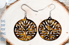 Modern Earrings Laser Cut. Boho Earrings Laser Cut. Product Image 1