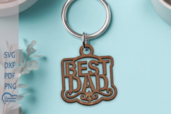 Fathers Day Laser Cut. Keychain Laser Cut. Dad SVG. Product Image 1