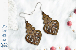 Christmas Earrings Laser Cut. Christmas Tree Laser Cut. Product Image 1