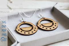 Modern Earrings Laser Cut. Boho Earrings Laser Cut. Product Image 1