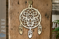Dream Catcher Laser Cut. Taurus Zodiac Sign . Product Image 1