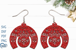 Ugly Christmas Sweater Earrings Laser Cut. Product Image 1