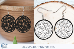 Flower Earrings Laser Cut. Boho Earrings Laser Cut. Product Image 1