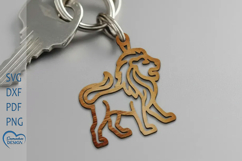 Lion Keychain Laser Cut. Zodiac Signs Keychain. Product Image 1