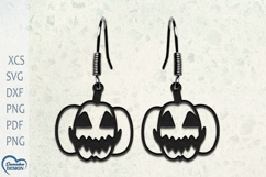 Earrings Laser Cut. Pumpkin Laser Cut. Halloween Laser Cut. Product Image 1