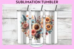 Sunflowers Tumbler Wrap | 20 oz. Straight Skinny Design Product Image 1