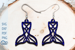 Whale tail Earrings Laser Cut. Tail Silhouette Laser Cu Product Image 1