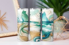 Elegant Cats &amp; Sea Waves Digital Papers - Oceanic Art Product Image 8