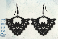 Halloween Bat Wings Laser Cut Earrings. Product Image 1