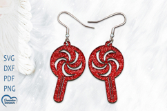 Christmas Earrings Laser Cut. Christmas Candy Earrings Lase Product Image 1