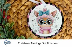 Christmas Ornament Sublimation. Christmas Deer PNG. Product Image 1
